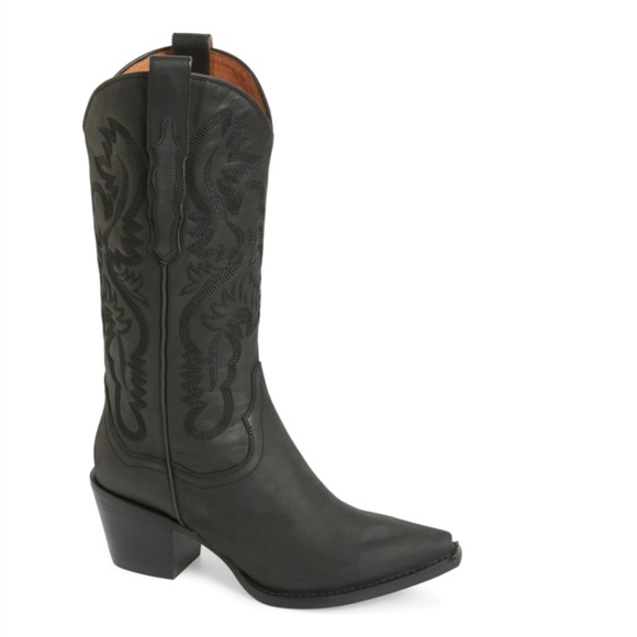 JEFFREY CAMPBELL DAGGET WESTERN BOOT BLACK SIZE 10 - Picture 4 of 5